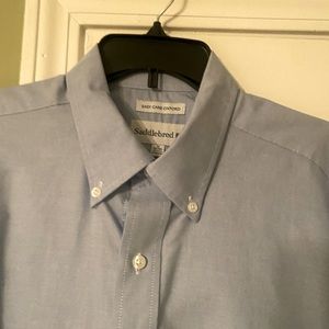Classic Oxford button down long sleeved blue shirt